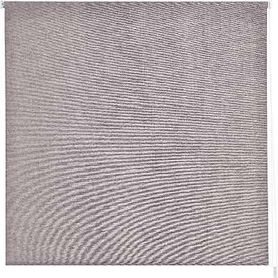 Estoralis | BRAN| Estor Enrollable Diseño Moderno | Sin Taladrar Translúcido Jacquard | Color Tabaco | 45 x 150 cm (Ancho/Alto) Tamaño Tela 42 x 150 cm | Estores para Ventanas y Puertas