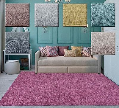 Tadi & Imperio1979 Vloerkleed voor woonkamer, rustiek, met natuurlijk jute-effect, zonder haren, ook voor slaapkamer, keuken