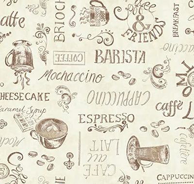 d-c-fix nappe de table toile cirée Manhattan Ristretto crème - anti-tache en plastique PVC - linge enduite pour intérieur et extérieur - 150 cm rond