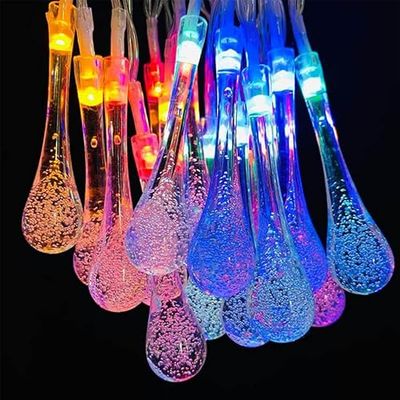 Naviluz Bande lumineuse LED RGB 50 LED goutte d'eau, rideau basse tension, 5 m