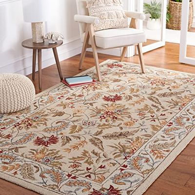 Safavieh Tapis Traditionnel pour Salon, Salle à Manger, Chambre à Coucher - Chelsea Collection, Tapis à Poil Court, Ivoire, 120 x 180 cm