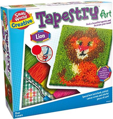 Small World Toys Tapestry Art Leeuw, meerkleurig, 26,41 x 26,41 x 6,85 cm