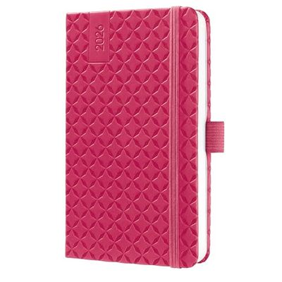 SIGEL J6104 Weekly planner Jolie 2026-1 year - approx. A6 - Fuchsia Pink - 2 pages = 1 week - hardcover - 80 gsm - pink - 174 p. - FSC-certified