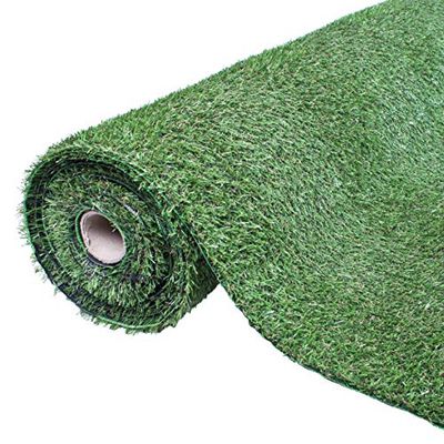 GardenKraft 26079 4m x 1m 15mm stapel hoog kunstmatig gras/natuurlijk kijken groen astrogras/hoog - dichtheid nep gras