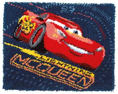 Vervaco Kit Tapis au Point noué Disney Lightning McQueen