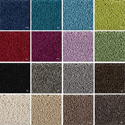 BODENMEISTER BM72182 Tapis au mètre 4 m, 5 m de large en velours à poils longs Bleu clair/turquoise 5 x 5 m