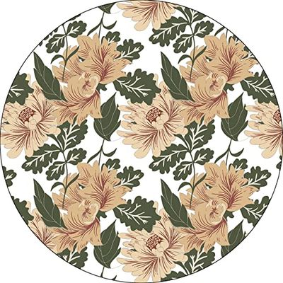 Bonateks, Tappetino per mouse rotondo con stampa digitale, base antiscivolo, per ufficio e casa, diametro: 22 cm