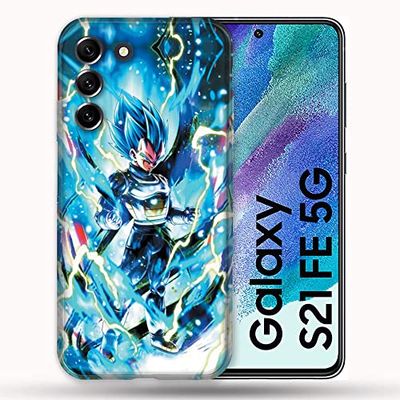 Cover per Samsung Galaxy S21 FE / S21FE Manga Dragon Ball Vegeta Blu