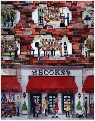 Michael Storrings a Day at the Bookstore Reusable Shopping Bag