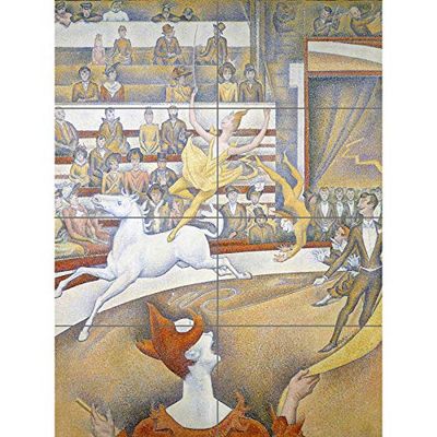 Artery8 Georges Seurat The Circus XL gigantisk panel affisch (8 sektioner)