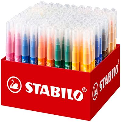 STABILO power max, viltstift, verpakking van 140 stuks, met 18 verschillende kleuren