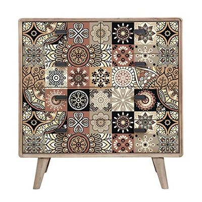 Ambiance Sticker s Meubellijm - cementtegels, zelfklevend, tegels, decoratie voor tafels, kasten, commodes rekken, meubels, Elisabetah, 60 tegelstickers, 15 x 15 cm