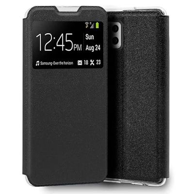 Cool Flip Cover voor Samsung A426 Galaxy A42 5G glad zwart