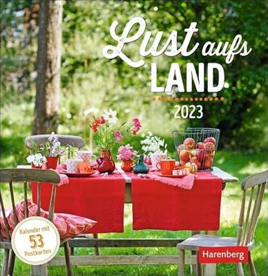 Lust auf Land Postcard Calendar 2023: Weekly Calendar with 53 Postcards