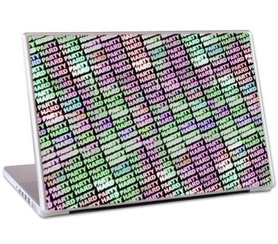MusicSkins Andrew W.K. Party Hard Multi Color Huid voor 17inch MacBook Pro en PC Laptop