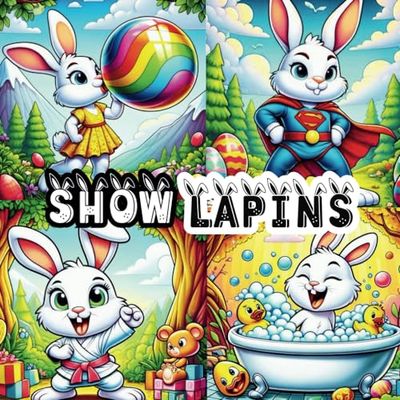 SHOW LAPINS : 90 Coloriages de Lapins de Pâques Drôles et Amusants - Grand Livre de Coloriage de Pâques dès 6 ans