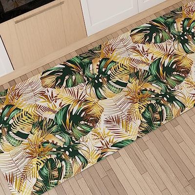 PETTI Artigiani Italiani - Tapijt voor keuken, antislip en wasbaar, 52 x 240 cm, Design Tropical 04, 100% Made in Italy