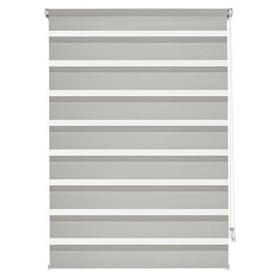 EASYFIX Double roller blind with mounting rail grey 45 x 150