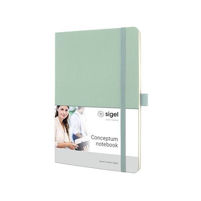 SIGEL CO337 Conceptum Libreta, rayado, aprox. A5, verde, tapa blanda, 194 páginas