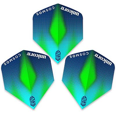 Unicorn Cosmos Meteor, Alette per Freccette. Unisex-Adulto, Blu/Verde, Big Wing
