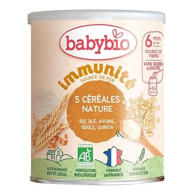 Babybio 3 Céréales Nature 6 Mois et + Bio 220 g