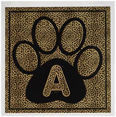 3drose letter A Standard Cheetah Print Cat Paw - wenskaarten, 6 by Foto, Set 12 (GC 25934 2)