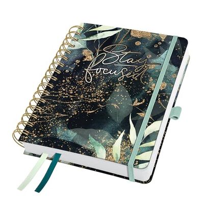 SIGEL J6603 Spiral-Kalender Jolie 2026, ca. A5, schwarzgrüngold