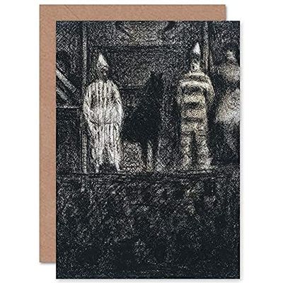 Artery8 Georges Pierre Seurat Sidewalk Show Fine Art Greeting Card Plus Envelope Blank Inside Spectacle