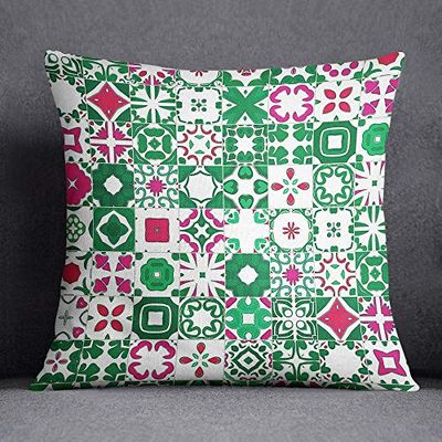 Bonamaison Funda de cojín, Cotton, Multicolor, 45X45