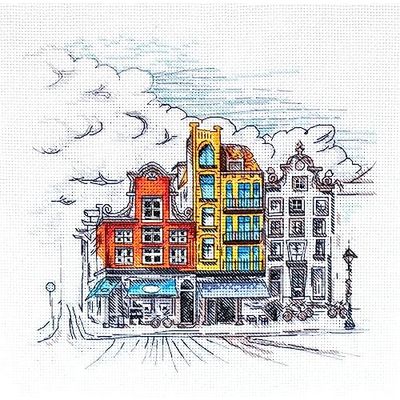 Abris Art Cross Stitch Embroidery kit, Cotton, Multicoloured, 21 x 21 cm