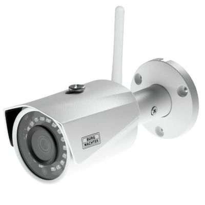 BURG-WÄCHTER Bewakingscamera wifi-camera, Buiten/Binnen, 4 MP, 30m nachtzicht, Compatibel met BURGprotect Smart Home, BURGcam BULLET 3040, Wit