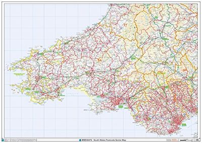 Postcode Sector Map - (S5) - South Wales - Wall Map-Plastic Coated