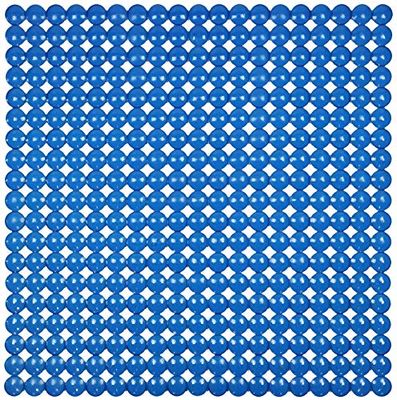 ID Mat 525205 Bulles Tapis Fond de Douche PVC Bleu 52 x 52 x 0,4 cm