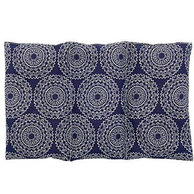Cuscino termico "MANDALAS - BLUE 2024" - 26 x 16 cm - pieno con 330gr di semi d'uva - effetto caldo/freddo - Fatto a mano a Barcellona