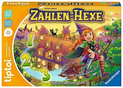 Ravensburger tiptoi Spiel 00132 Zahlen-Hexe, Zählen lernen von 1-10 für Kinder ab 3 Jahren: Zählen lernen von 1 bis 10