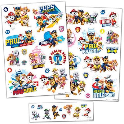 Paper Projects Pegatinas de pared de vinilo de la Patrulla Canina | Perfecto para decorar dormitorios y muebles infantiles, bordes multicolores/transparentes, varios tamaños