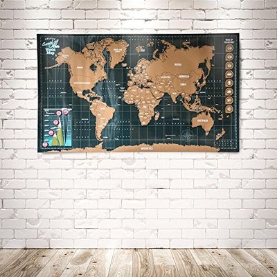 Scratch Off World Map with Scratch Pen