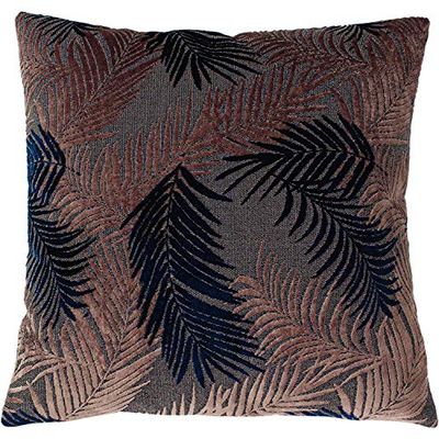 Paoletti Funda de cojín Palm Grove, Blush/Azul Marino, 50 x 50 cm (Pack of 1)