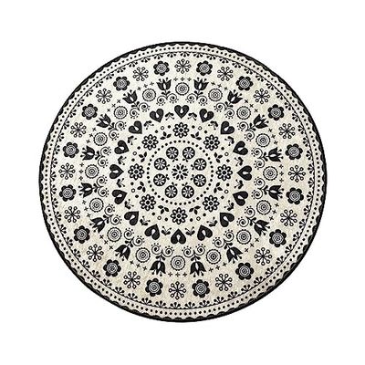 WELL HOME MOBILIARIO & DECORACIÓN Tapis de Bain Mandala Noir et Blanc