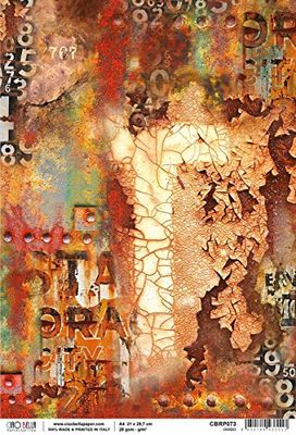 CIAO BELLA PAPER Rice Paper, Oxido, Collateral Rust, One Size