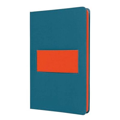 SIGEL LS205 Notizbuch Linescape, ca. A5, liniert, mittelblau, neon-orange: Notebook Linescape, Neo, Blue / Papaya, Hardcover