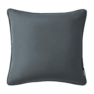 ROOM99 Aura 45 x 45 cm federa decorativa per cuscino, cuscino decorativo, stile moderno, camera da letto, soggiorno, grigio scuro