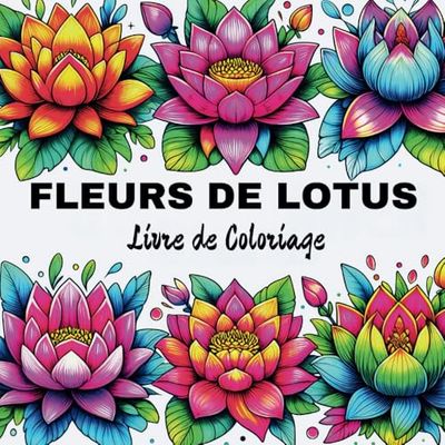 Fleurs de Lotus Livre de Coloriage