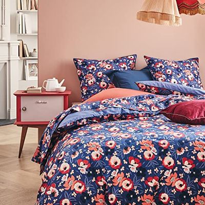 Housse de Couette en Percale de Coton, Alice, 140x200 cm, Essix