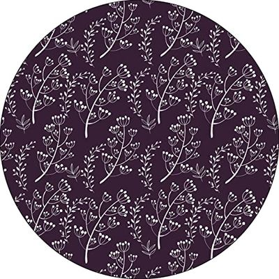 Bonateks, Alfombrilla Redonda Impresa Digital, Base Antideslizante, para Oficina y hogar, diámetro: 22 cm
