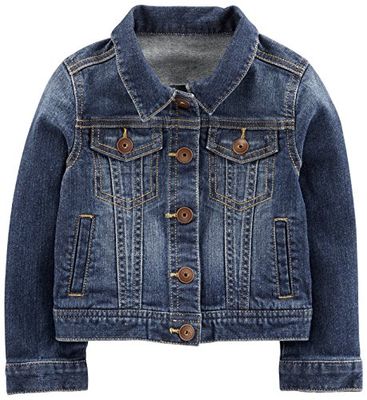 Simple Joys by Carter's Baby Girls' Denim Cotton Lightweight Jacket, Medium Wash, 12 Months
