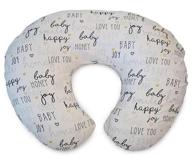 Boppy Cojín de Lactancia para Bebés de 0+ Meses, Forma Ergonómica con Soporte para Mamá y Bebé, Soporte Bebé para la Lactancia Materna y con Biberón, Rainbow