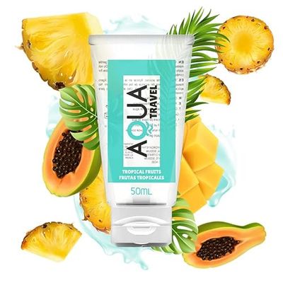 AQUA TRAVEL Lubricant Base Agua SABOR FRUTAS TROPICALES - 50 ML