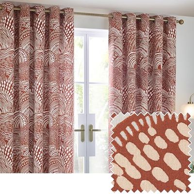 Hoem Nola Abstract Geometric Eyelet Curtains