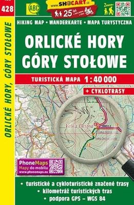 Orlické hory, Góry Stołowe/Montagne Aquila, Montagne di fieno (Passaggio 1:40.000) (SHOCart Wander - Cartina ruota 1:40.000 Repubblica Ceca, volume 428)